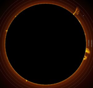 Protubérances solaires du 28 juin 2025