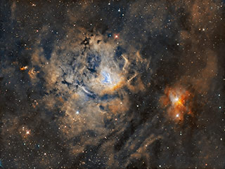 Image du mois de janvier 2026 |  Nébuleuse de l’empreinte fossile (NGC 1491) par  Richard Hendrick