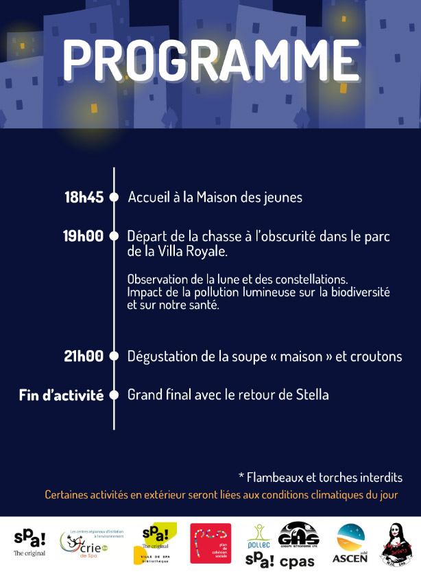 Programme Nuit de l'Obscurit  Spa en 2024