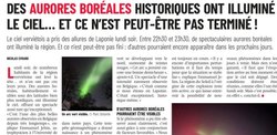 Des aurores historiques ont illuminé le ciel